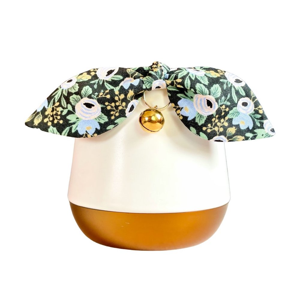 Rifle Paper Co Pointy Bow Cat Collar, Handmade Floral Kitten Collar